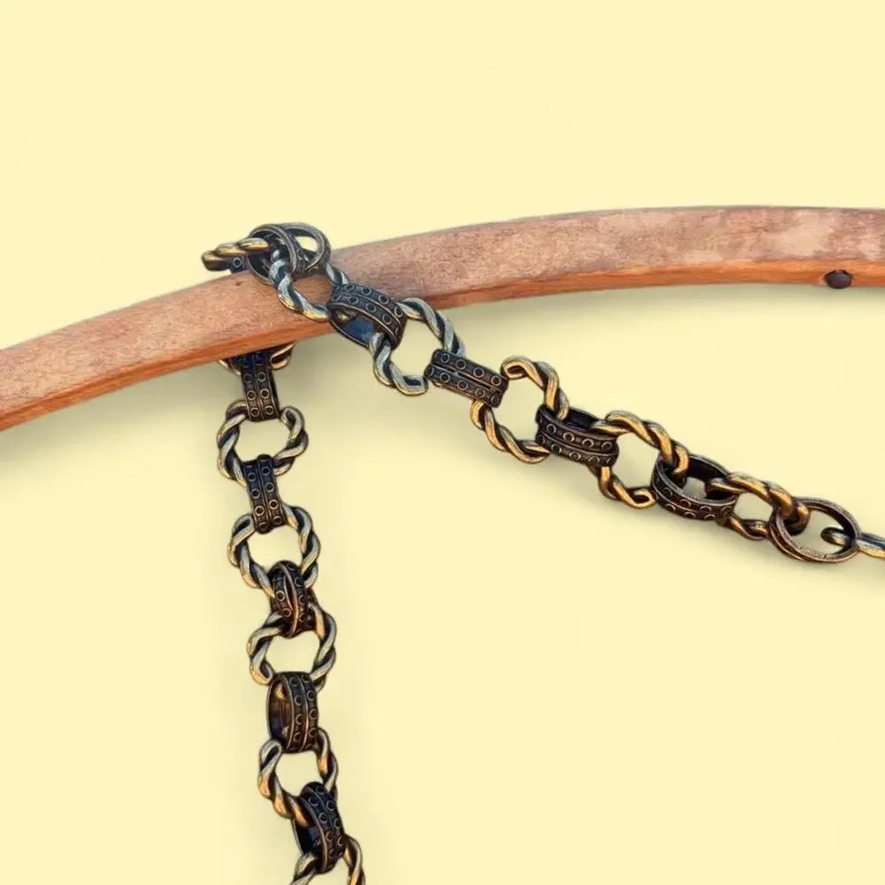 Vintage chunky antique bronze tassel